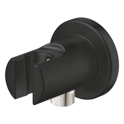 Grohe Vitalio QuickFix Wandaansluitbocht - 1/2" - met houder - matte black (mat zwart)