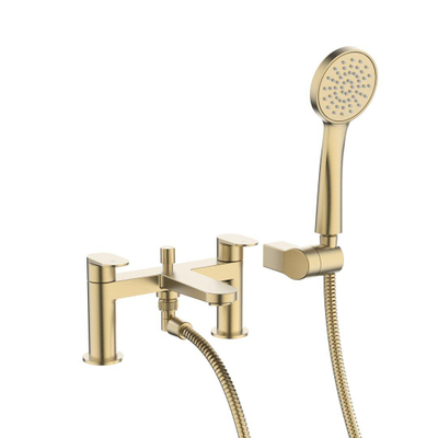 Crosswater Drift Bad-Douche kraan - mengkraan - gecoat messing geborsteld (goud)