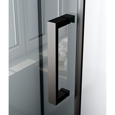 Ritmo cabine de douche - 90x90cm - y compris garniture de douche - noir