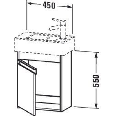 Duravit Ketho Meuble sous-lavabo 45x22.5x55cm blanc