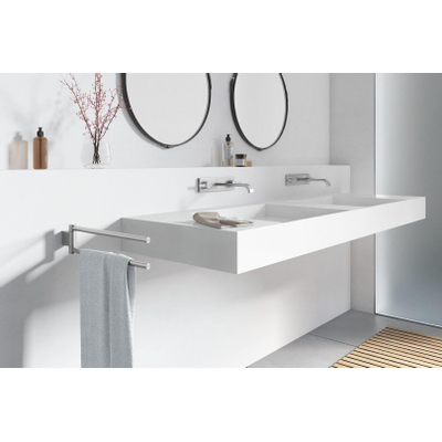 Zack Atore Porte-serviettes - 46cm - double - rotatif - inox