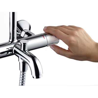 Hansgrohe Vernis Blend Showerpipe - 200 - 1jet - met bad - thermostaat - hoogglans chroom