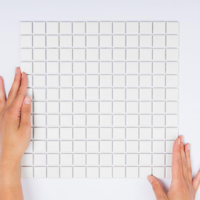La Mosaic Factory London carreau mosaïque - 30x30cm - carrelage mural et de sol - Carré - Porcelaine Super White Mat