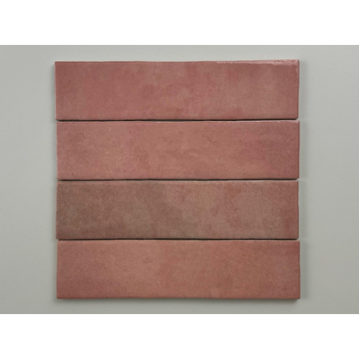 ÉCHANTILLON Terravito Mellina Carreau mural en céramique - 6x24,6cm - 8mm - Rose