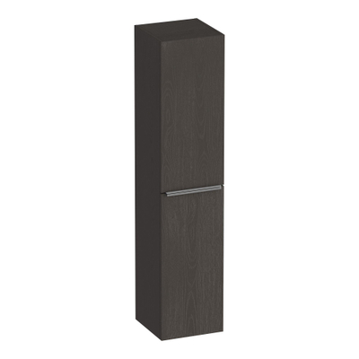 BRAUER Elevate armoire de salle de bains - 160x35x35cm - sans poignées rapportées - 2 portes - ouvrant à gauche ou à droite - Timber Anthracite