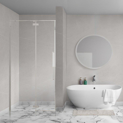 Aqua Vista Oria Linea nisdeur - 100x200cm - incl. montageset - Chroom