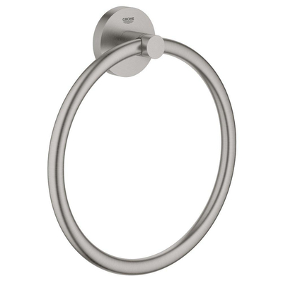 GROHE Essentials Anneau porte-serviette - 18cm - rond - SuperSteel