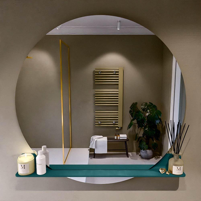 Mondiaz SPOT miroir – Ø 120 cm – avec tablette – Smag (vert)
