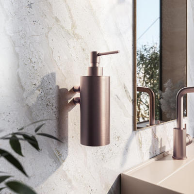 Hotbath Archie Zeepdispenser - wandmodel - PVD - geborsteld koper