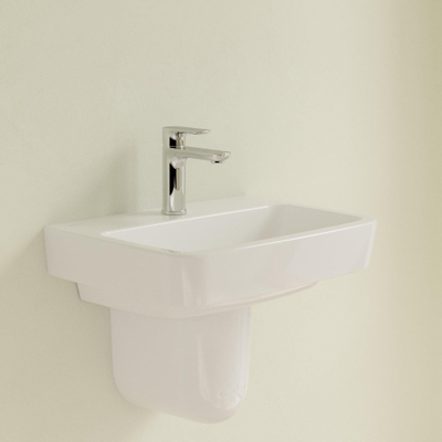 Villeroy & Boch O.novo Lave-main WC 50x16x13.5cm 1 trou de robinet avec trop-plein Blanc Alpin