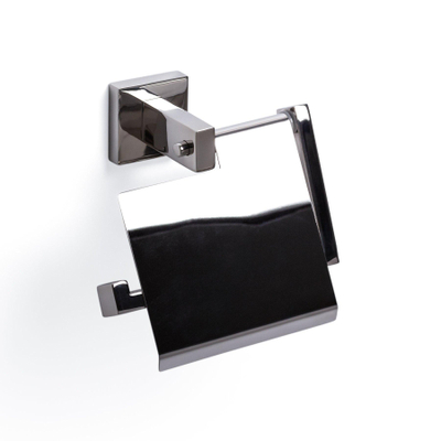 Ozean Eternal Toiletrolhouder - met klep - hoekig - chroom OUTLETSTORE