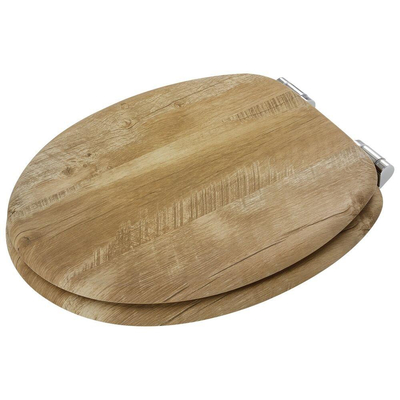 Tiger Hetta Toiletbril - met deksel - MDF - Bruin