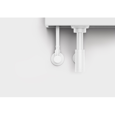 Clou InBe design robinet d'arrêt d'angle type 1 rond Blanc mat