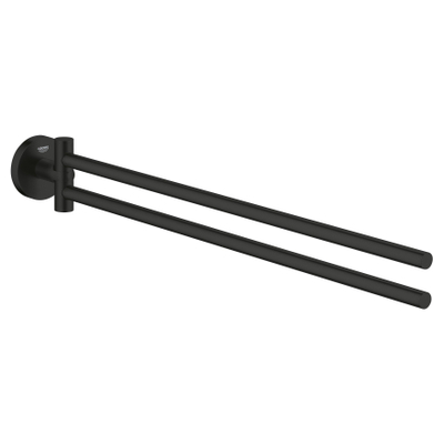 GROHE Start handdoekhouder - 43.9cm - 2-arms - draaibaar - mat zwart