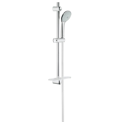 GROHE Euphoria 110 Mono Ensemble de douche - 60cm - douchette ronde - 1 type de jet - flexible de douche lisse - avec porte-savon - chrome