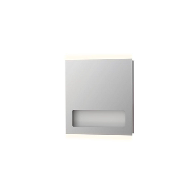 INK SP8 Spiegel - 80x8x80cm - geïntegreerd planchet - LED - boven en onder - aluminium Zilver