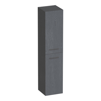 BRAUER Trust armoire de salle de bains - 160x35x35cm - hors poignées rapportées avec 2 portes ouvrant à gauche ou à droite Timber Grey