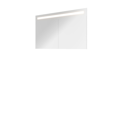 Proline Spiegelkast Premium met geintegreerde LED verlichting, 2 deuren 120x14x74cm Glans wit