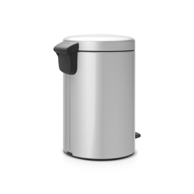 Brabantia NewIcon Poubelle à pédale - 12 litres - seau intérieur en plastique - gris métallique
