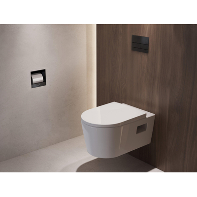 Hansgrohe XtraStoris Original Toiletrolhouder - 15x15x14cm - mat zwart