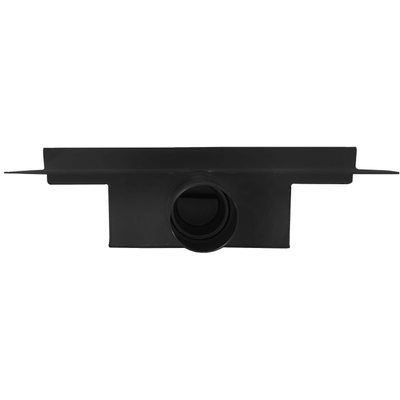 Wiesbaden Bonde de douche avec bride et sortie latérale 20x20 cm mat noir