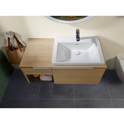 Villeroy & Boch Subway 3.0 meubelwastafel - 60x47cm - 1 kraangat - met overloop - White Alpine (glans wit)