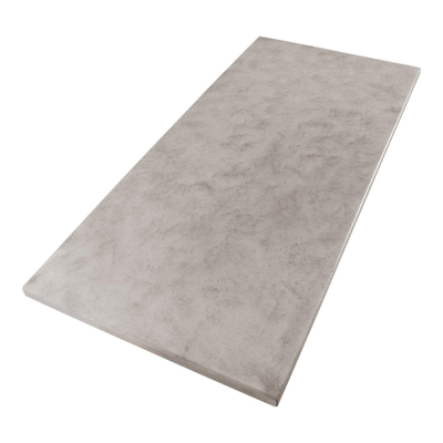BRAUER Concrete Plan vasque - 100x46x3cm - sans trou de robinetterie - béton gris moucheté revêtu