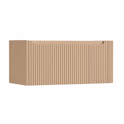 H&R Badmeubelen Juice Wastafelonderkast - 100x45x40cm - rechterhoek afgerond - 3D-front - 1 lade - geïntegreerde greep - peach