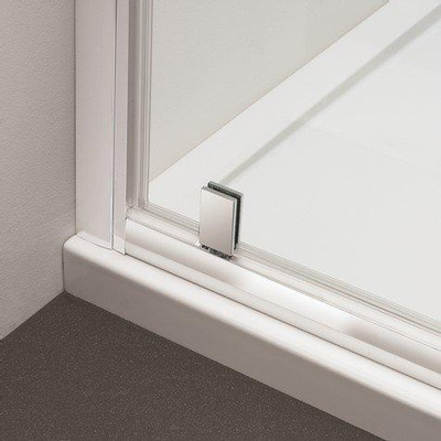 Crosswater Kai porte pivotante 80x190cm 6mm verre de sécurité transparent aluminium argent