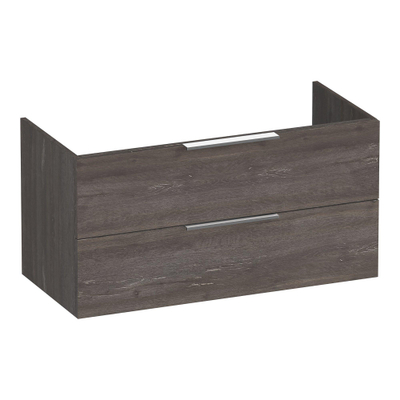 BRAUER Elevate wastafelonderkast 100 excl. opleggrepen 2 softclose lades en 1 sifon uitsparing - Driftwood