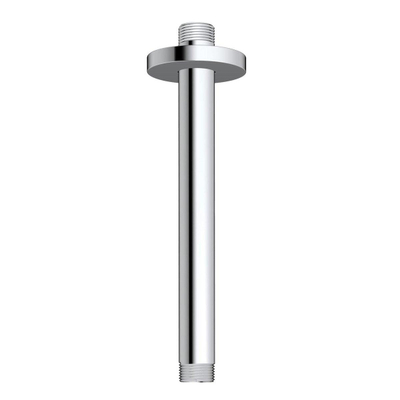 Fortifura Calvi Ensemble de douche pluie encastrable - thermostatique - bras plafond - pommeau 25cm - barre curseur - douchette ronde - flexible en métal - Chrome