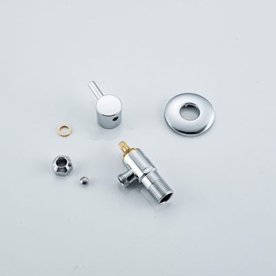 Fortifura Calvi Robinet d'arrêt d'angle - coudé - raccord mural 1/2" - raccord à compression 3/8" / 10 mm pour tuyau - chrome