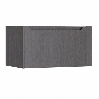 H&R Badmeubelen Juice Wastafelonderkast - 80x45x40cm - rechterhoek afgerond - 1 lade - geïntegreerde greep - Wenge