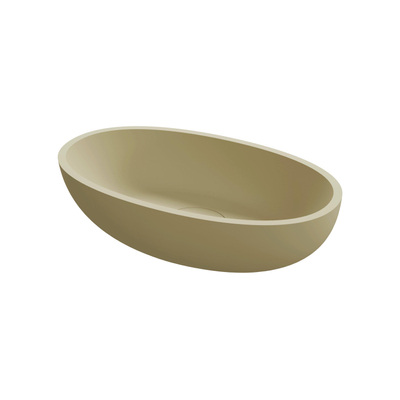 Riho Vasque à poser - 55x32x15cm - solid surface - mat pebble grey (beige)