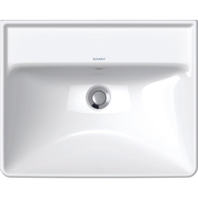 Duravit D-neo Wastafel - 55x44cm - zonder kraangat - met overloop - wit