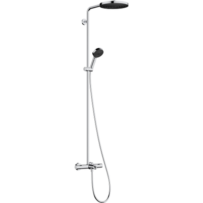 Hansgrohe Pulsify S Puro doucheset - 26cm - thermostatisch - met baduitloop - ecosmart - chroom