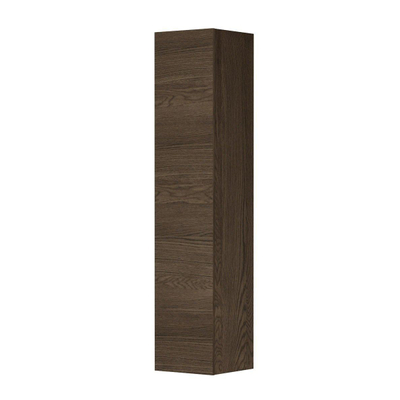 INK Hoge kast - 35x37x169cm - 1 deur - Links en rechtsdraaiend - greeploos - massief eiken - charcoal