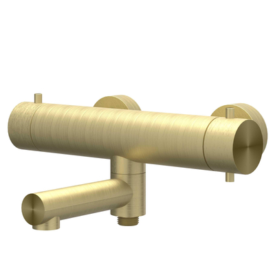 IVY Concord Mitigeur de baignoire thermostatique apparent - bec de baignoire orientable - inverseur - Inox 316 - or mat brossé PVD