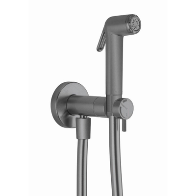 Crosswater MPRO Bidet handdoucheset - inclusief wandhouder - slate gunmetal (antraciet)