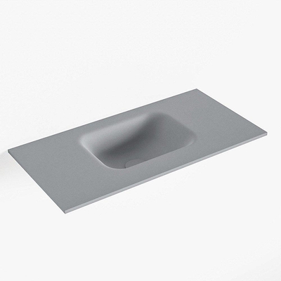 Mondiaz LEX Fonteine - 60x30x0.9cm - vasque au milieu - sans trous de robinet - pour meuble de toilettes - Solid surface - Plata