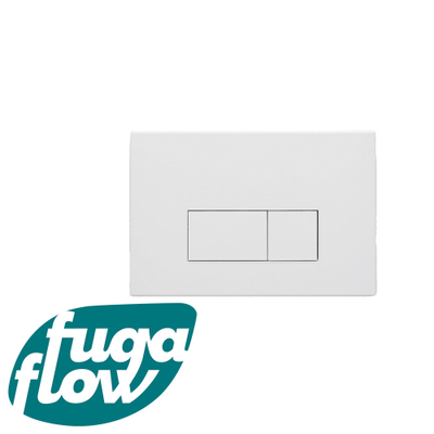 FugaFlow Metal Plaque de commande - pour réservoir Geberit UP320 - 24.4x16.2cm - dualflush - boutons rectangulaires - métal - Blanc mat