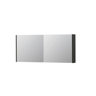 INK SPK1 spiegelkast – 140x60x14 cm – 2 deuren, dubbelzijdige spiegeldeuren – Mat antraciet
