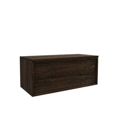 Saniclass Holz Frame Meuble de salle de bain - 100x45x40cm - plan de toilette - sans trous de robinet - 1 tiroirs - Charcoal