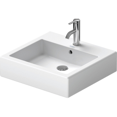 Duravit Vero Wastafel - met kraangat - met overloop - 50x47cm - met wondergliss - wit