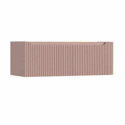 H&R Badmeubelen Juice Wastafelonderkast - 120x45x40cm - rechterhoek afgerond - 3D-front - 1 lade - geïntegreerde greep - strawberry