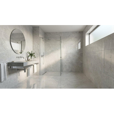 STN Ceramica carreau mural et de sol - 59x119cm - 10.5mm - rectifié - Aspect pierre naturelle - Blanc