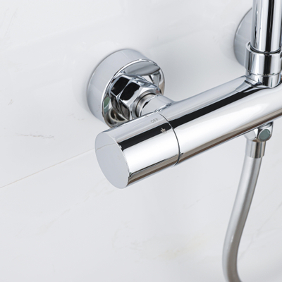 Adema Sparkle 2.0 regendoucheset – thermostatisch – Ø30 cm hoofddouche – 3-standen handdouche – glijstang 89,5 cm – chroom