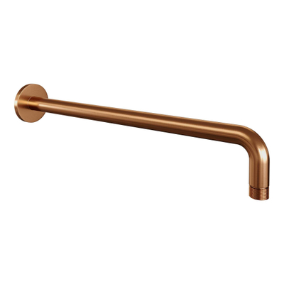Brauer Copper Carving Douche pluie encastrable - thermostatique - boutons poussoirs - SET 69- pommeau 20cm - bras mural courbé - douchette 3 jets - flexible - barre curseur intégrée - Cuivre brossé PVD
