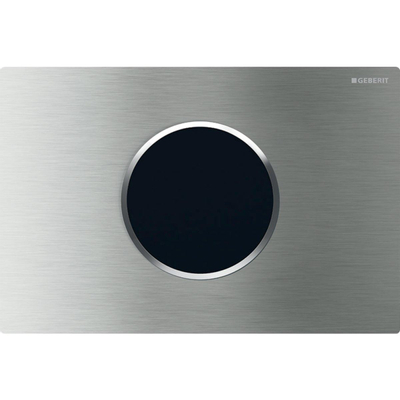 Geberit Sigma10 bedieningsplaat - ronde knop - reservoir 12cm - Infrarood - 230V,verg,rvs geb