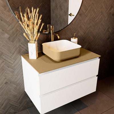 Mondiaz TOP 51 Topblad - 80x51x0.9cm - geschikt voor afdekplaat - Solid surface - Oro